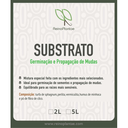 Substrato especial para germinação e propagação de mudas