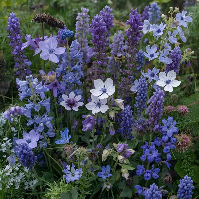 Mix Flores Azuis - 50 sementes sortidas Mix Flores Azuis - 50 sementes sortidas